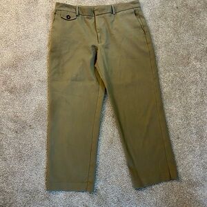 Zara Olive Green Women’s Flat Front Chinos size L